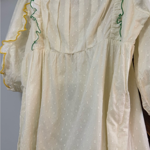 FARM Rio White Midi Dress with Colorful Trim - Picture 4 of 6